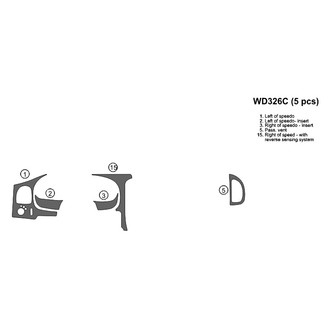 B&I® - 2D Blackwood Small Dash Kit (5 Pcs)