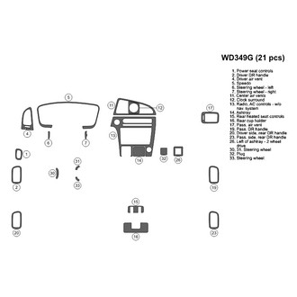 B&I® - 2D Dark Factory Match Main Dash Kit (21 Pcs)