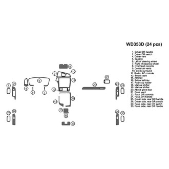 B&I® - 2D Blackwood Small Dash Kit (24 Pcs)