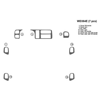 B&I® - 2D Blackwood Main Dash Kit (7 Pcs)