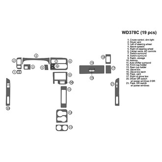 B&I® - 2D Blackwood Full Dash Kit (19 Pcs)