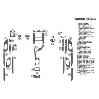 B&I® - 2D Blackwood Large Dash Kit (30 Pcs)