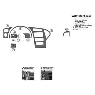 B&I® - 2D Blackwood Small Dash Kit (9 Pcs)