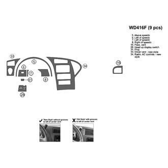 B&I® - 2D Blackwood Small Dash Kit (9 Pcs)