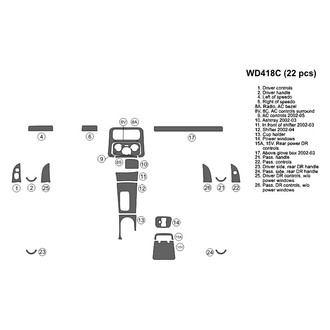 B&I® - 2D Blackwood Small Dash Kit (22 Pcs)