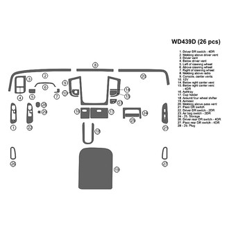 B&I® - 2D Blackwood Upgrade Kit (26 Pcs) Dash Kit