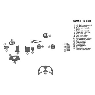B&I® - 2D Factory Match Full Dash Kit (16 Pcs)