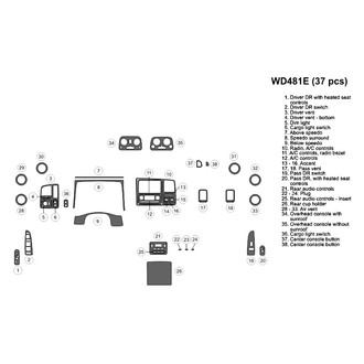 B&I® - 2D Zebrano Factory Match Large Dash Kit (37 Pcs)