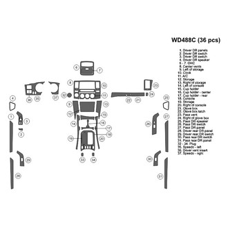 B&I® - 2D Blackwood Large Dash Kit (36 Pcs)