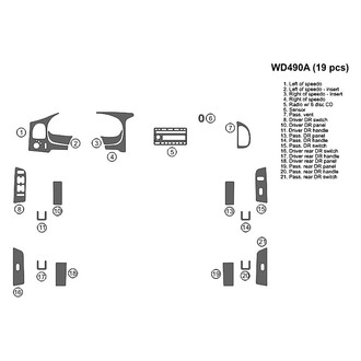 B&I® - 2D Blackwood Full Dash Kit (19 Pcs)
