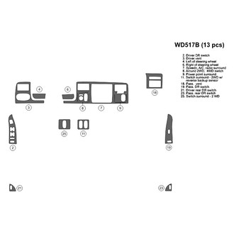 B&I® - 2D Blackwood Small Dash Kit (13 Pcs)