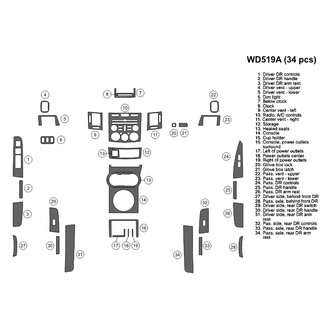 B&I® - 2D Blackwood Large Dash Kit (34 Pcs)