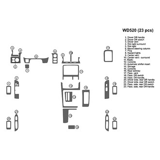 B&I® - 2D Blackwood Full Dash Kit (23 Pcs)