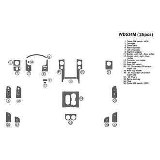 B&I® - 2D Blackwood Small Dash Kit (25 Pcs)
