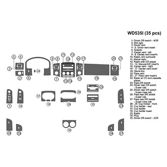 B&I® - 2D Blackwood Large Dash Kit (35 Pcs)