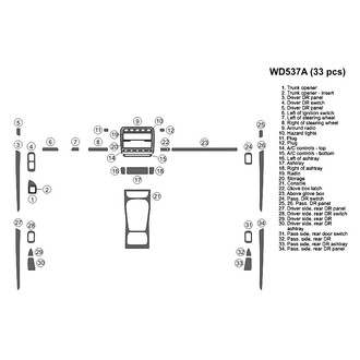 B&I® - 2D Blackwood Full Dash Kit (33 Pcs)
