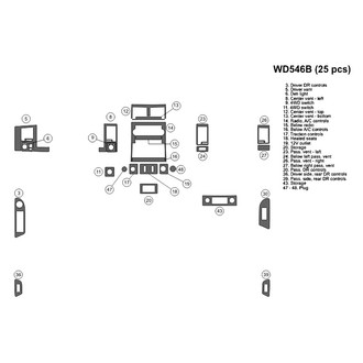 B&I® - 2D Blackwood Small Dash Kit (25 Pcs)
