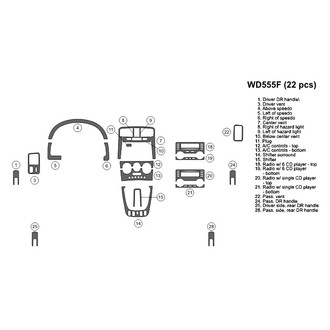 B&I® - 2D Blackwood Small Dash Kit (22 Pcs)