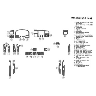 B&I® - 2D Blackwood Large Dash Kit (33 Pcs)