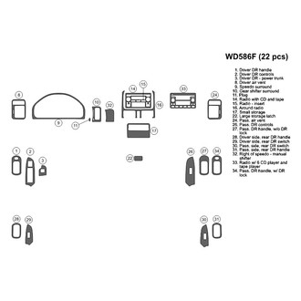 B&I® - 2D Blackwood Small Dash Kit (22 Pcs)