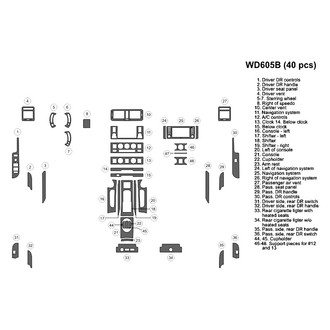 B&I® - 2D Blackwood Main Dash Kit (40 Pcs)
