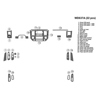 B&I® - 2D Blackwood Medium Dash Kit (22 Pcs)