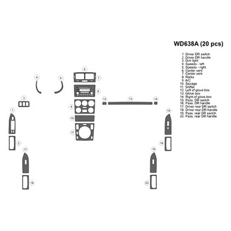 B&I® - 2D Blackwood Full Dash Kit (23 Pcs)