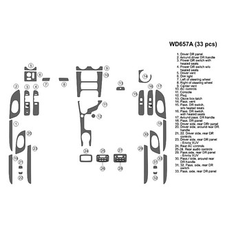 B&I® - 2D Blackwood Full Dash Kit (33 Pcs)