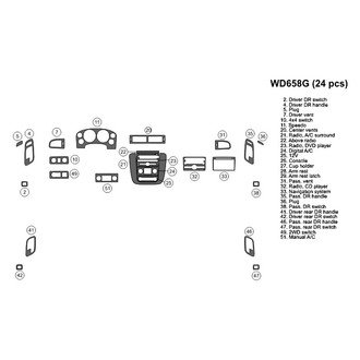 B&I® - 2D Blackwood Small Dash Kit (24 Pcs)