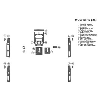 B&I® - 2D Blackwood Small Dash Kit (17 Pcs)