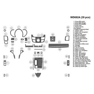 B&I® - 2D Blackwood Main Dash Kit (39 Pcs)