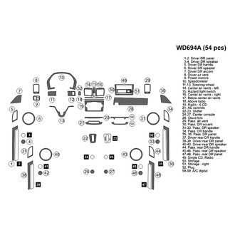 B&I® - 2D Blackwood Large Dash Kit (54 Pcs)