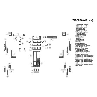B&I® - 2D Black Factory Match Main Dash Kit (40 Pcs)