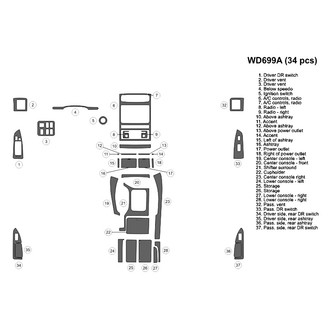 B&I® - 2D Birdseye Factory Match Large Dash Kit (34 Pcs)