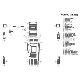 B&I® - 2D Birdseye Factory Match Large Dash Kit (33 Pcs)