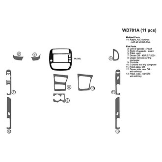 B&I® - Combo Blackwood Full Dash Kit (11 Pcs)
