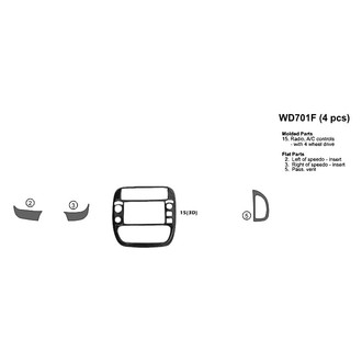 B&I® - Combo Blackwood Full Dash Kit (4 Pcs)