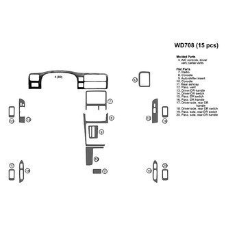 B&I® - Combo Blackwood Full Dash Kit (15 Pcs)