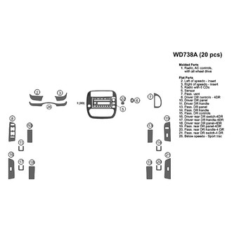 B&I® - Combo Blackwood Full Dash Kit (20 Pcs)