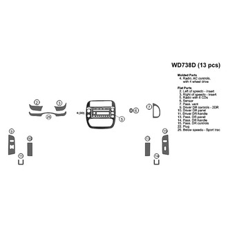 B&I® - Combo Blackwood Full Dash Kit (13 Pcs)