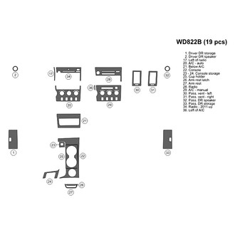 B&I® - 2D Blackwood Small Dash Kit (19 Pcs)