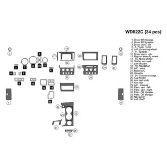 B&I® - 2D Blackwood Large Dash Kit (34 Pcs)