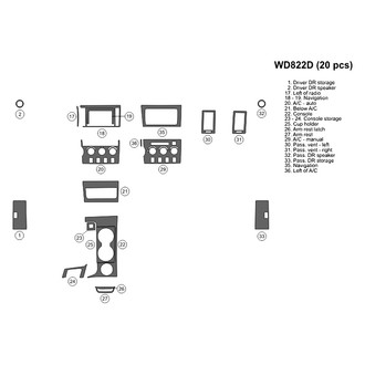 B&I® - 2D Blackwood Small Dash Kit (20 Pcs)