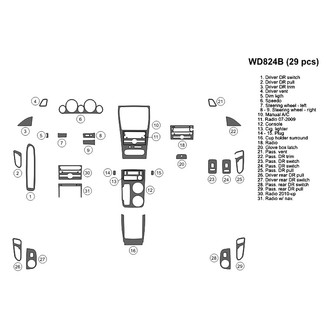 B&I® - 2D Blackwood Large Dash Kit (29 Pcs)
