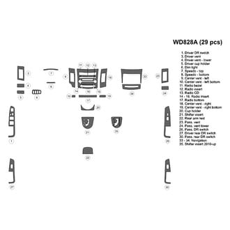 B&I® - 2D Blackwood Main Dash Kit (29 Pcs)