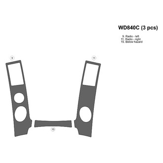 B&I® - 2D Blackwood Upgrade Kit (3 Pcs) Dash Kit