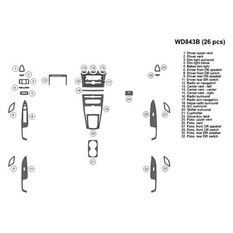 B&I® - 2D Blackwood Small Dash Kit (26 Pcs)