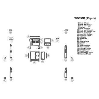 B&I® - 2D Blackwood Small Dash Kit (23 Pcs)