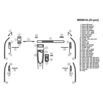B&I® - 2D Blackwood Full Dash Kit (33 Pcs)