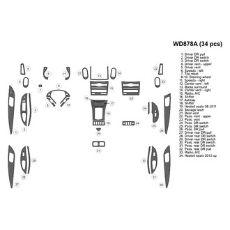 B&I® - 2D Blackwood Large Dash Kit (34 Pcs)